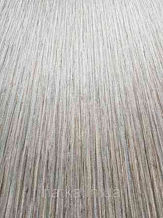 Шпалери вінілові на паперовій основі Zambaiti C88136 ABITAT смуги під бамбук структурні бірюзовий сріблястий Київ