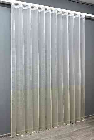 Тюль VR-Textil 1744т Сітка Льон Білий з молочним 300х250 см (42-0757) Київ