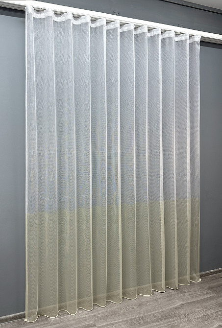 Тюль VR-Textil 1744т Сітка Льон Білий з молочним 300х250 см (42-0757) Київ - фото 3