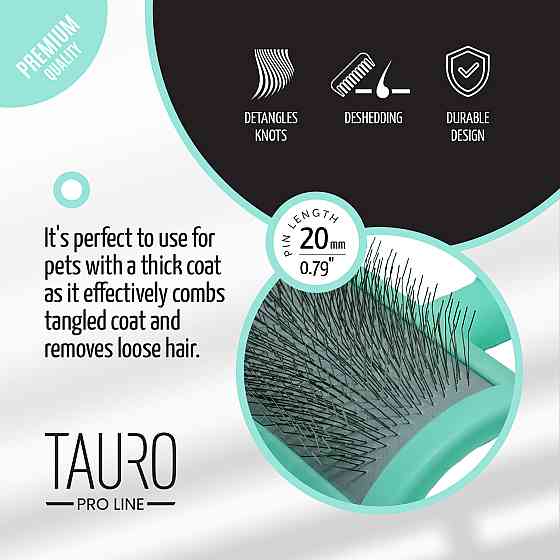 Tauro Pro Line Щітка пластикова, зубчики 20 мм, тонкі, м'ятна, 6,5 х 10,5 см Киев