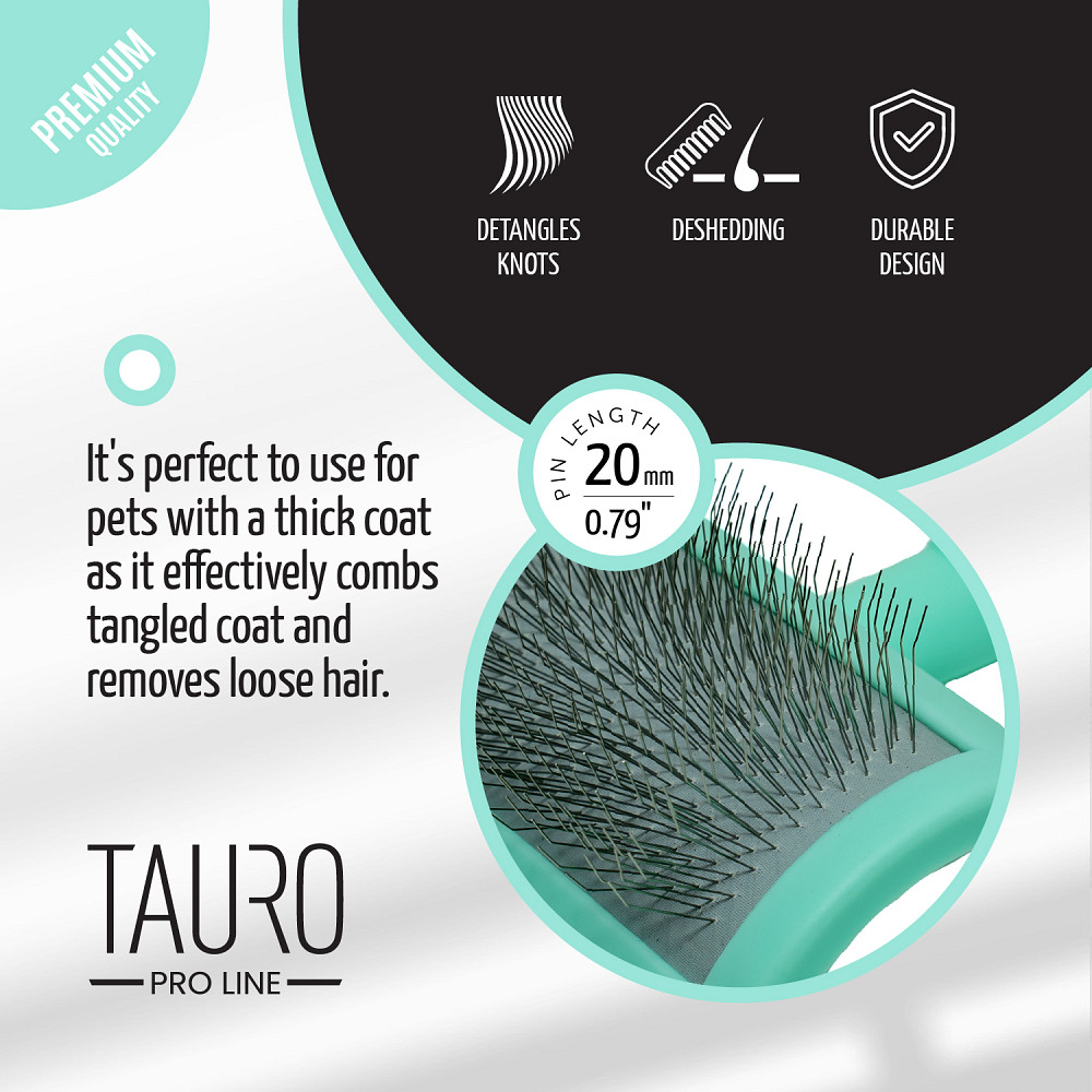 Tauro Pro Line Щітка пластикова, зубчики 20 мм, тонкі, м'ятна, 6,5 х 10,5 см Киев - изображение 4