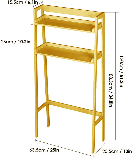 Стеллаж над унитазом 
