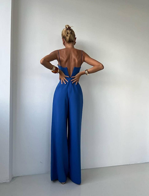 Жіночий стильний елегантний комбінезон костюм преміум'якості Електрик, 44 Одеса - фото 2