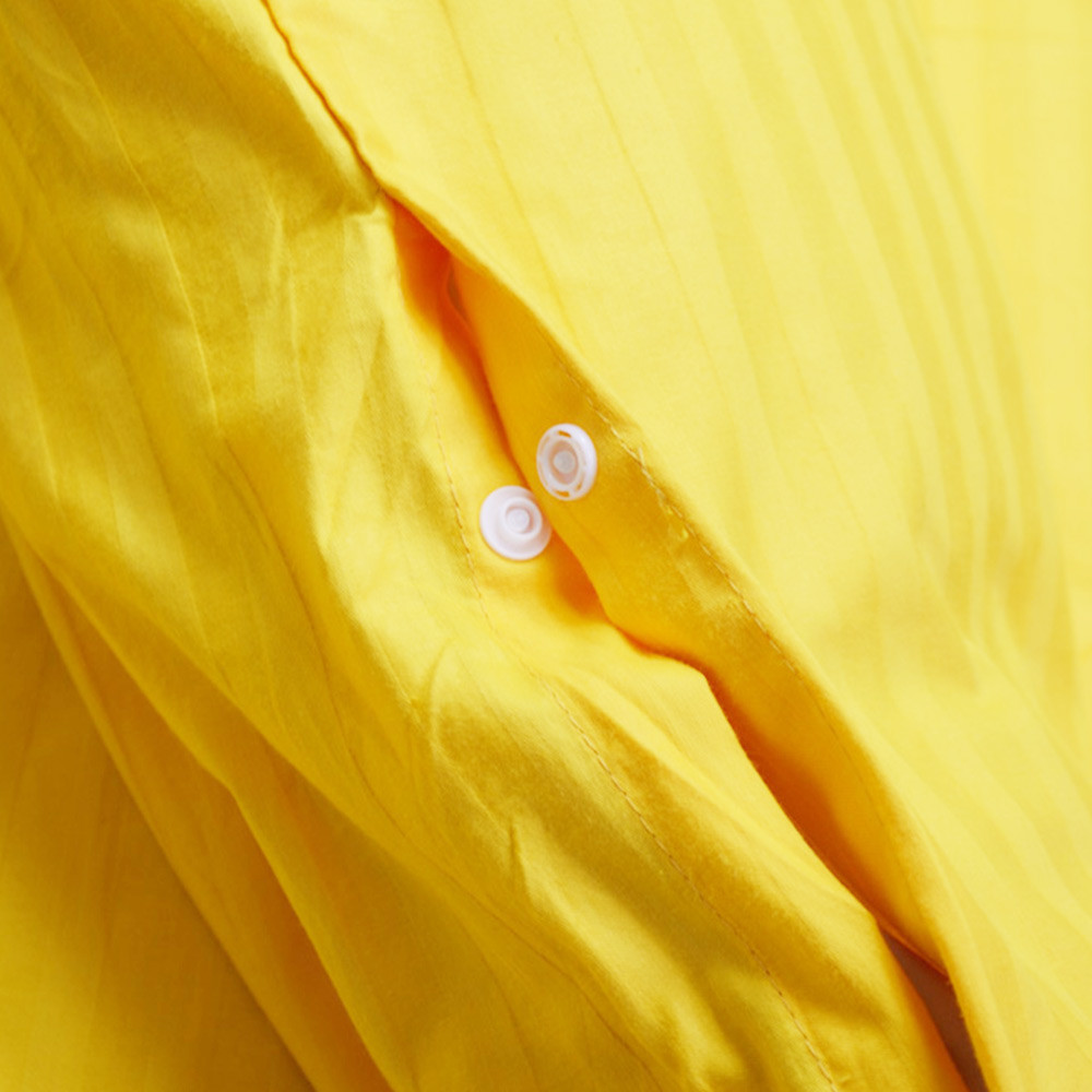 Постельная страйп сатин комплект двуспальный 125 г/м2 YouStar (Желтый) 2 х 50х70 Сумы - изображение 4