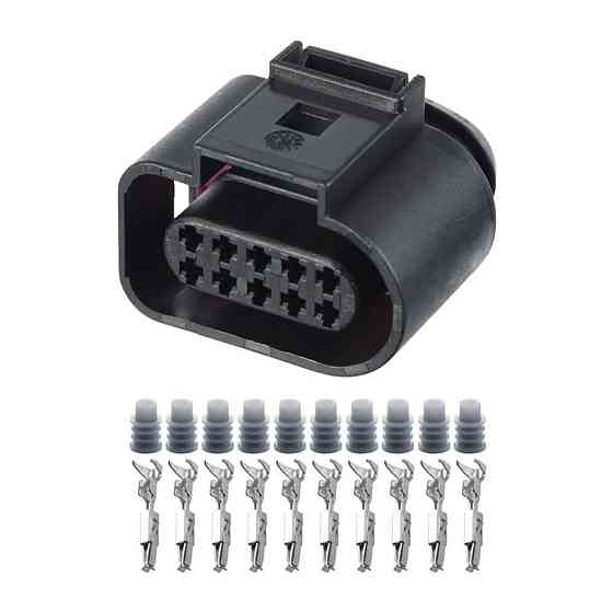 Роз'єм конектор 10-кон., 1J0973715, A0465458928, 0465458928, VAG Германия, Франция, Германия Audi, Bugatti, Porsche, Seat Київ