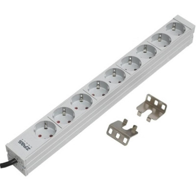 Силовий блок 19&quot; 1U, 9хShuko, вилка С14 Zpas (W-LZ30-09-SU-000-K) Вінниця - фото 1