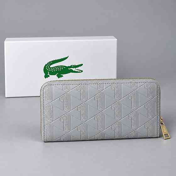 Мужской серый стильный кошелек Lacoste (В3) Киев