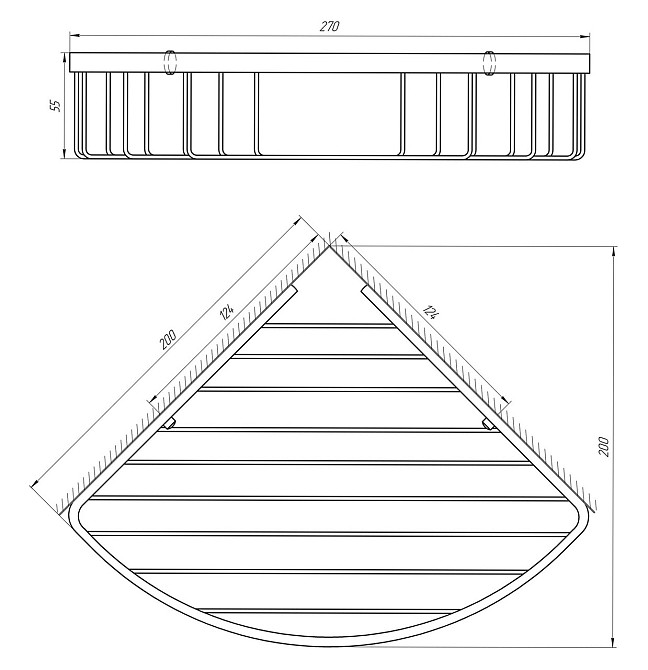 Поличка кутова TOPAZ 4114 (000012272) Київ - фото 4