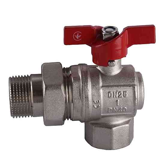 Кран кульовий кутовий з американкою SELBA 1″ SL1543 Луцк