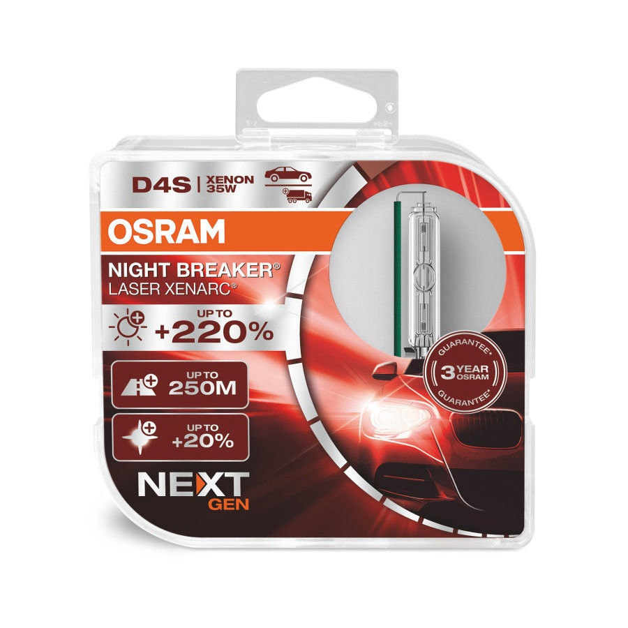 Комплект ксеноновых ламп OSRAM 66440XNN-HCB Night Breaker Laser +220% D4S 85V 35W P32d-5 XENARC Харків - фото 1