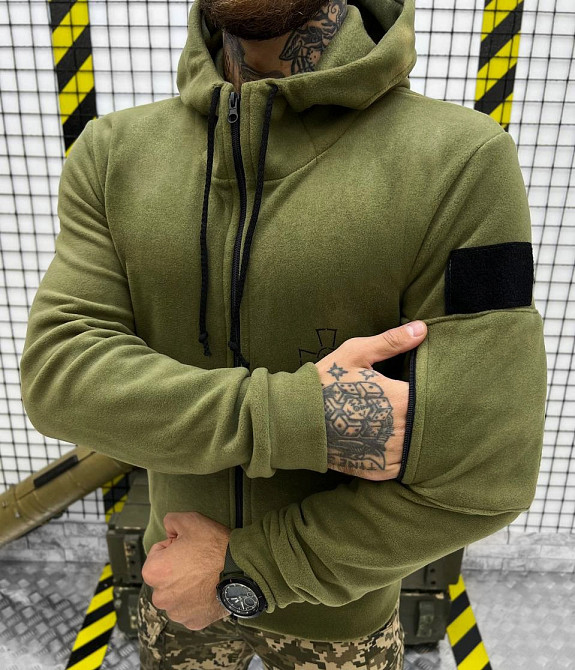 Фліска олива ЗСУ на змійці з капюшоном Одеса - фото 3