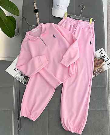 Женский прогулочный костюм двойка: кофта и штаны двунить Розовый, 46/48 Одесса