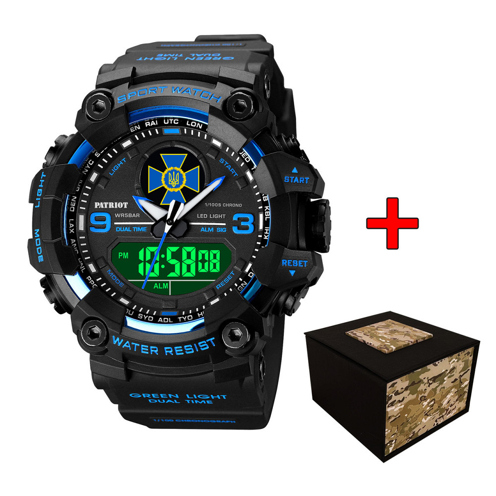 Patriot 001BUSBU СБУ Чорні з синім + Коробка. SBR Київ - фото 1