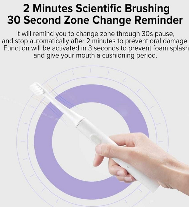 Электрическая зубная щетка Xiaomi Mijia T100 Sonic. Киев - изображение 2