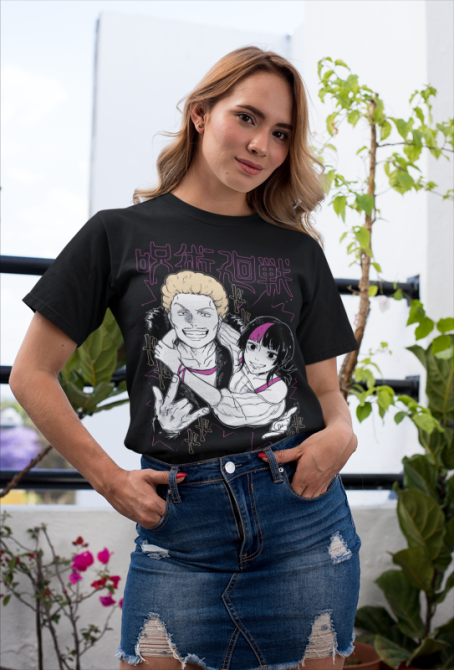 Футболка мужская аниме Магическая битва оверсайз (S/M/L) Черний AnimeJ0010 Днепр - изображение 5