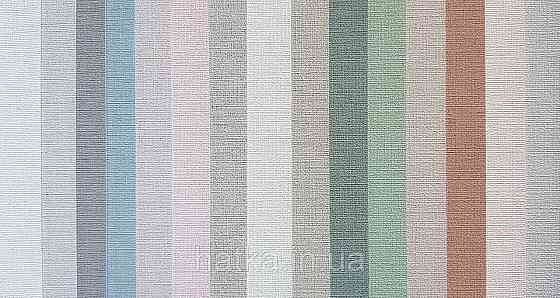 Шпалери вінілові на флізеліні AS creation Tempo метрові однотонні під тканину дрібна смужка зелені беж Київ