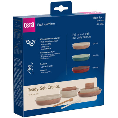 Тарілка дитяча Lovi Tamarillo Бордові 2 шт (21/530_red) Вінниця - фото 3