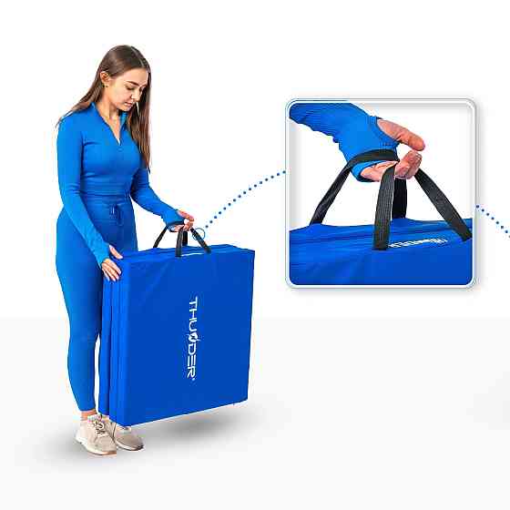 Мат гимнастический THUNDER MG-02, 180 х 60 х 5 см, синий Киев