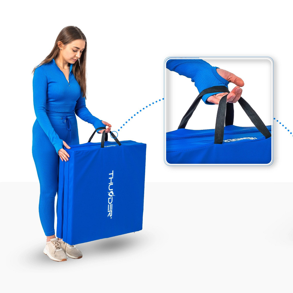 Мат гимнастический THUNDER MG-02, 180 х 60 х 5 см, синий Киев - изображение 4