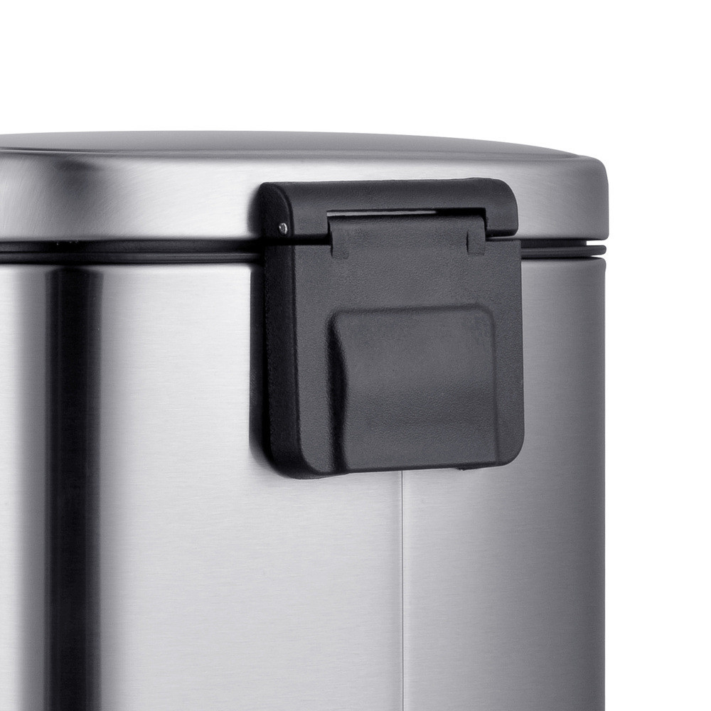 Прямоугольное мусорное ведро 5 л с плавным закрытием Mixxus Premium Style-TC0305, нержавеющая сталь Харьков - изображение 5