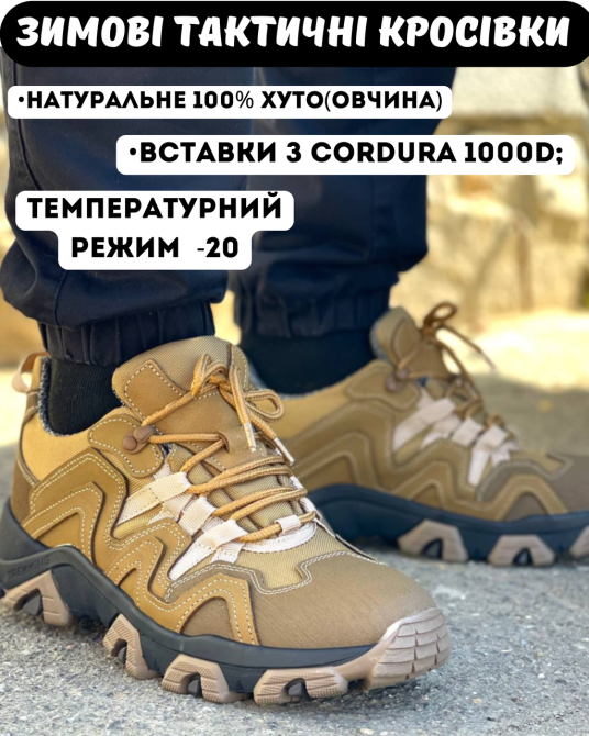 Армейские мужские кроссовки койот  зимние военные Мужские водонепроницаемые кроссовки 45 Львов - изображение 1
