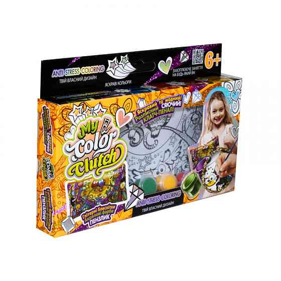 Пенал розмальовка "My color Clutch" Danko Toys CCL-01-01U Дві сови Вінниця