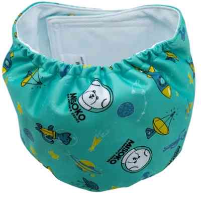 Подгузники для животных MISOKO&CO многоразовые для кобелей, с ракетами, L 1 шт. мятные (HAINMSK63950) Винница