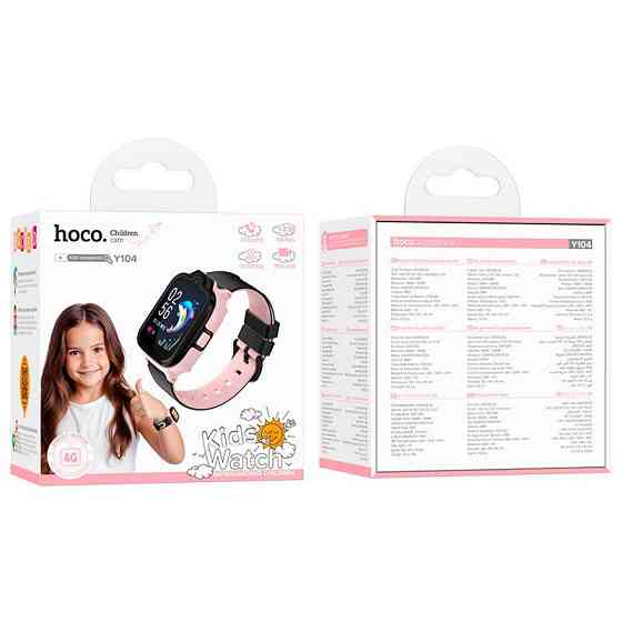 Смарт-годинник дитячий HOCO Y104 з камерою, рожевий Винница