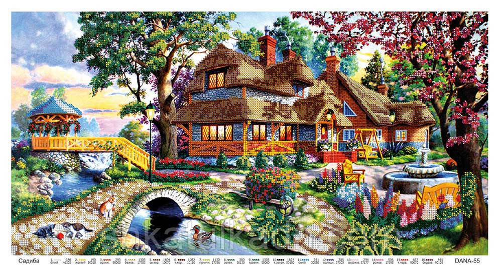 Схема для вишивання бісером Садиба Дніпро - фото 1