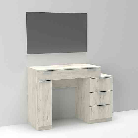 Стол туалетный Трюмо Кристалл, Дуб Крафт Білий, 1200/452/847 Львов