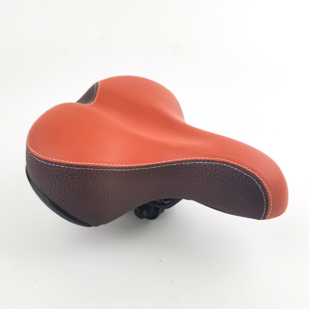Седло для велосипеда на пружинах мягкое амортизирующее Коричневое 240*200 мм Бровары - изображение 5