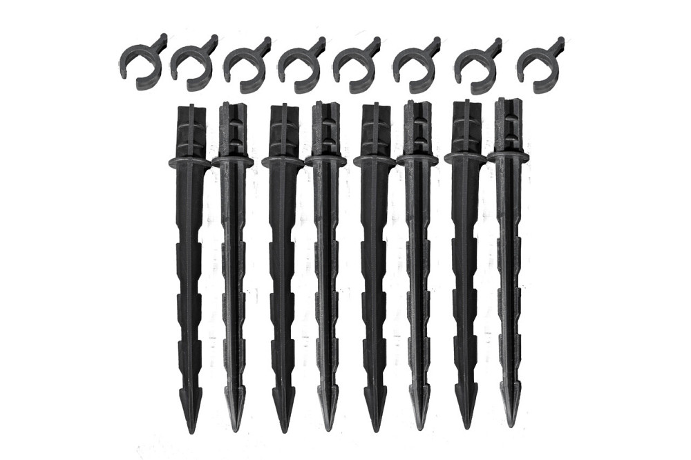 Комплект (колышки 10 + клипсы 10 + дуги 5) для парника-теплицы, комплект для сборки парника из дуг Днепр - изображение 3