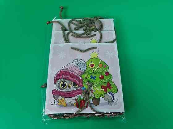 Новогодние, бумажные ,подарочные  пакеты с ручкой Чашка 16/16/8-011 (12 шт) Харьков