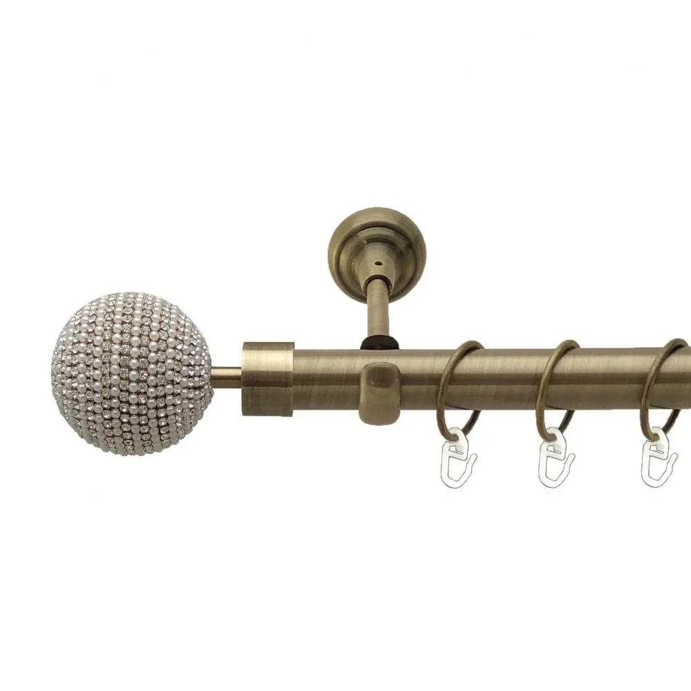 Карниз Orvit Карера металевий однорядний відкритий Антик 25 мм 240 см (4223980) Львів - фото 1