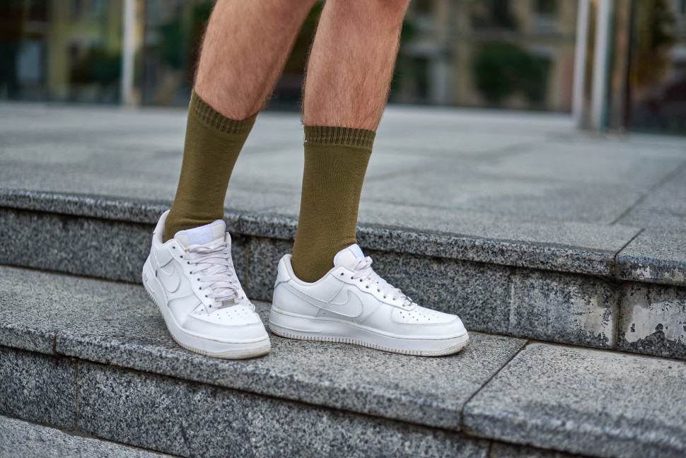 Водонепроницаемые носки DexShell Ultra Thin Crew, хаки/серый, S Киев - изображение 7