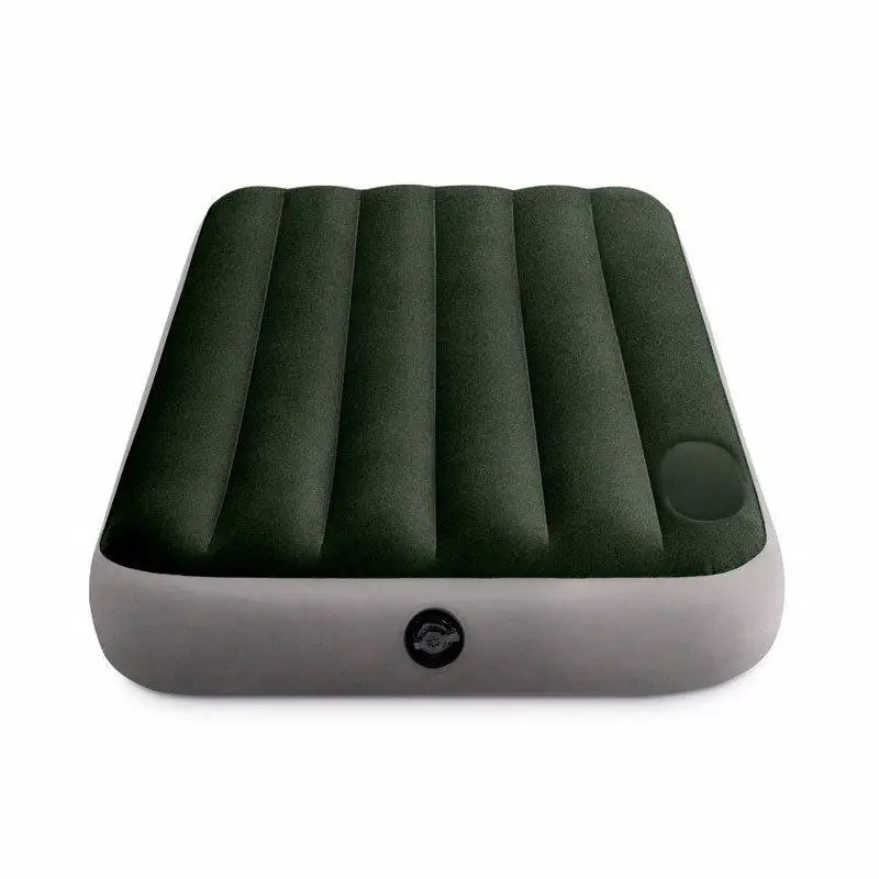 Одномісний надувний матрац Intex 191 х 99 см зі вбудованим ножним насосом Київ - фото 1