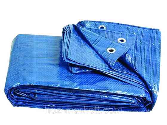 Тент 10 х 15 м 60 г/м2 від дождю та для тіні від сонця пропіленовий. Ламинирований з кільцями Харків