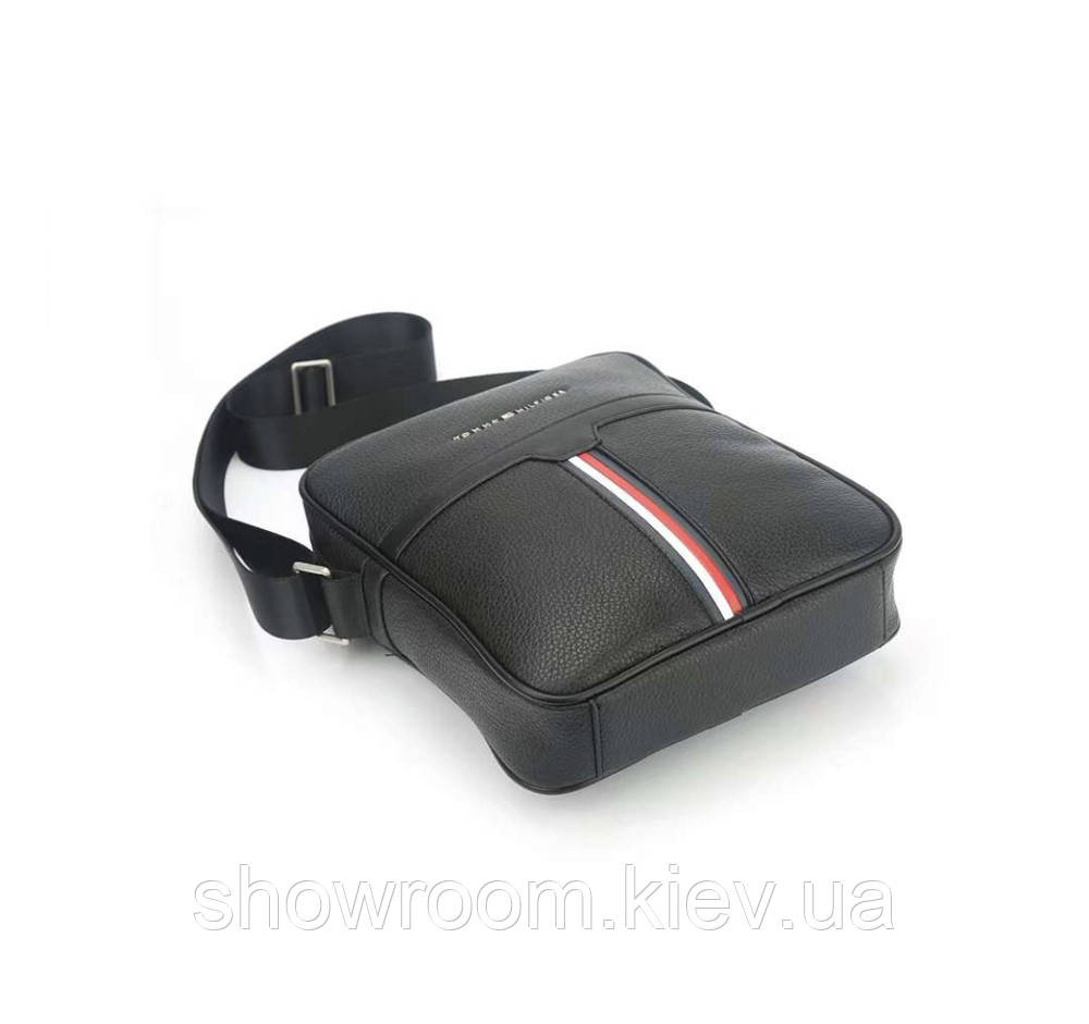 Мужская брендовая сумка через плечо (670) черная Киев - изображение 4