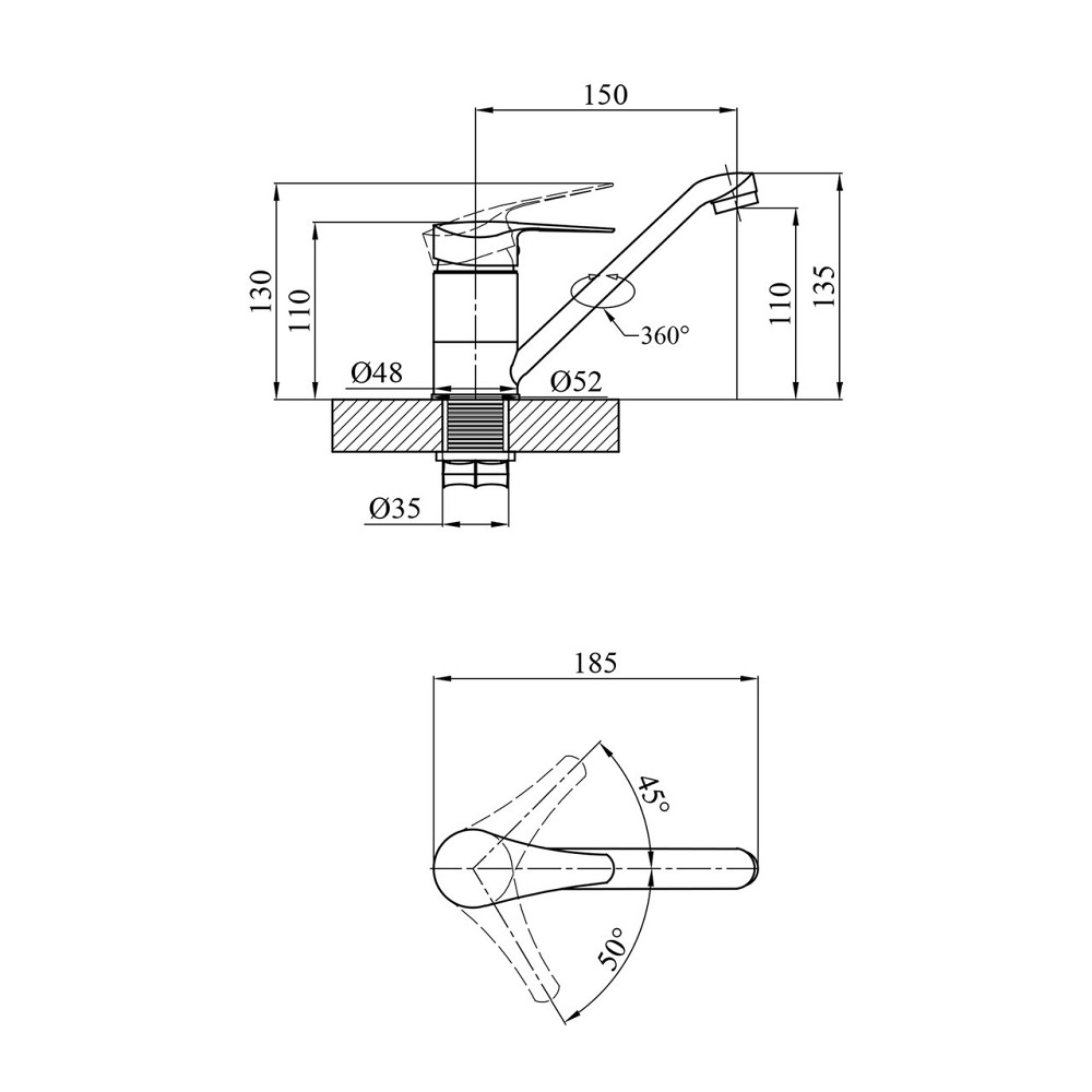 Змішувач для раковини Agua Sevilla - C010 Київ - фото 2