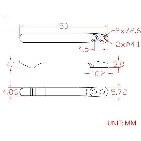 Кліпса кишенькова титанова чорна Civivi T001D з титановими гвинтами Київ