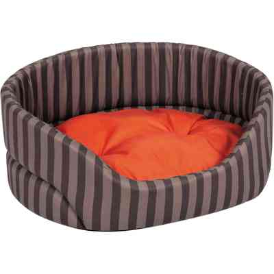 Лежак для животных Природа Coral 2 57х47х27 см (коричневый/полоска) (4823082429196) Винница