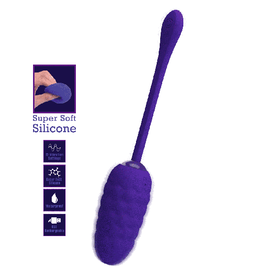 Виброяйцо с рельефным дизайном Pretty Love - MARINA EGG Purple, BI-014708-3 Sex Aura Киев