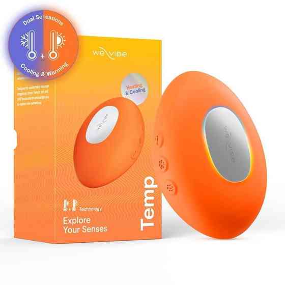 Клиторальный вибратор We-Vibe Temp Tangerine с функцией нагрева и охлаждения, оранжевый Sex Aura Киев
