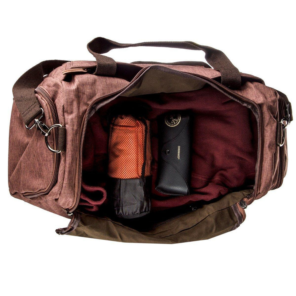 Дорожня сумка текстильна Vintage 20138 Малинова Київ - фото 4