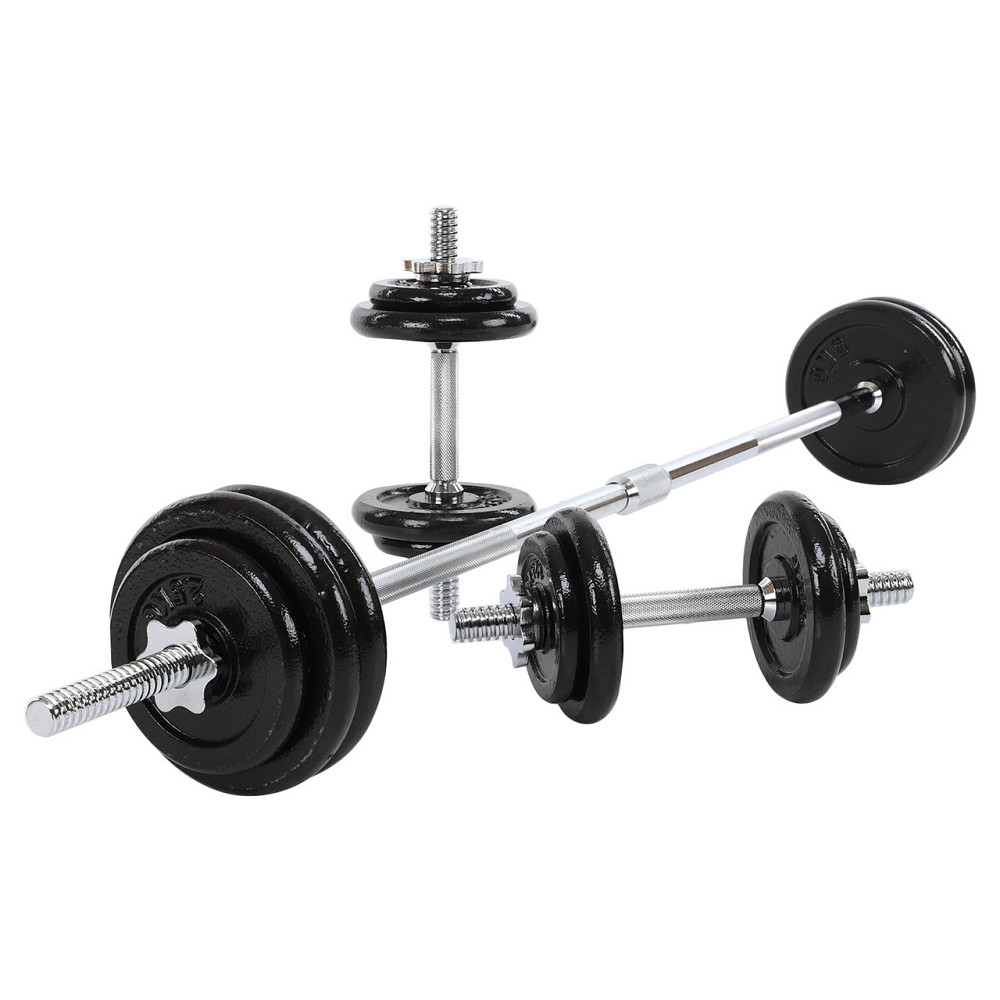 Набір гантелей зі штангою 3в1 у пластиковому кейсі 50 кг Zelart 9641 Київ - фото 5