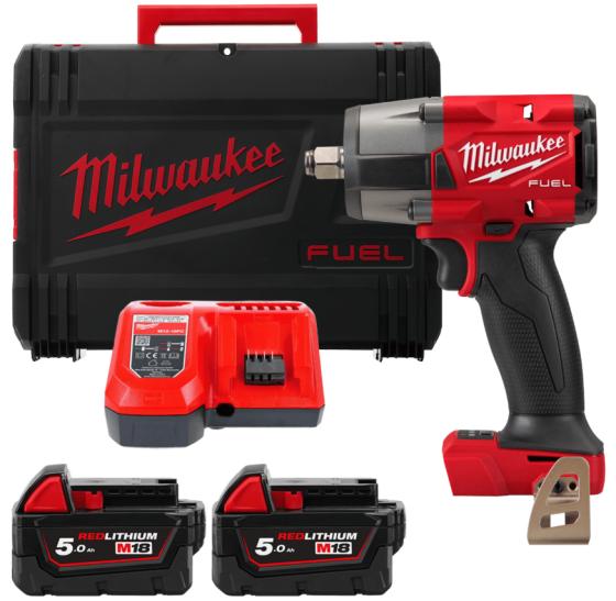 Гайкокрут імпульсний компактний 1/2" (881 Нм) з фрикційним кільцем MILWAUKEE M18 FMTIW2F12-502X , (+ Одеса