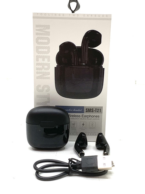 Навушники бездротові версія bluetooth 5.0 розмір кейсу 4,5*2*4 см Чорний (C 55269) Чернигов - изображение 2