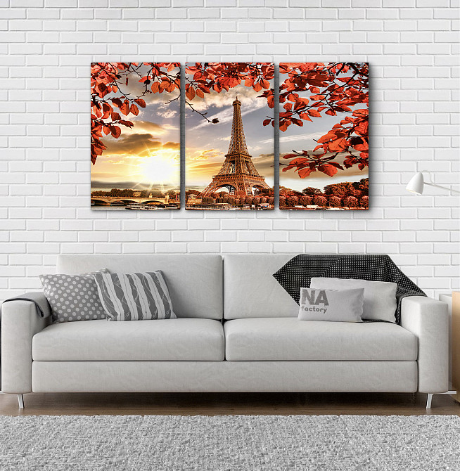 Модульна картина Париж Осінь (53х100см) Аrt-189_3А Київ - фото 2