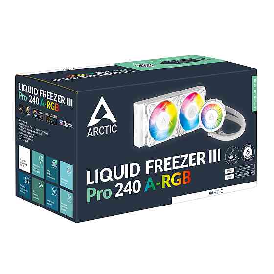 Система водяного охолодження Arctic Liquid Freezer III Pro 240 A-RGB White (ACFRE00186A) ( 18725 ) Харків