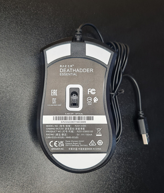 Ігрова дротова мишка Razer DEATHADDER ESSENTIAL RGB Клевань - фото 3